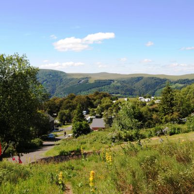 Camping grande cascade vue sur puy Gros